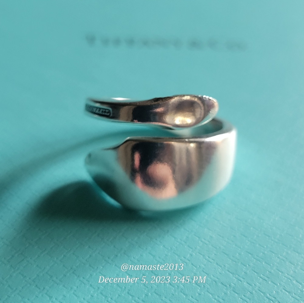 1912 Tiffany & Company Clinton Spoon Ring in Sterling Silver Luxury #56 - Picture 16 of 17